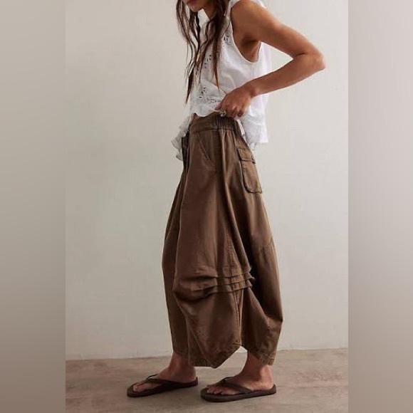 Free People Dresses & Skirts - Free People Willow Poplin Maxi Skirt Brown XL
